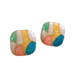 Cercei dama, model fashion abstract, tematica art is beautiful, multicolori
