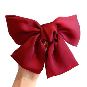 Clama de par, accesorizata cu funda supradimensionata, rosie - Img 2