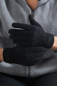 Manusi barbati, model casual, detaliu cusaturi in relief, tematica stay warm, marime universala, negre - Img 4