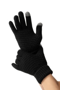 Manusi dama, model confortabil cu manseta dubla si touch screen, calduroase si fashion, tematica stay active, marime universala, negre - Img 3