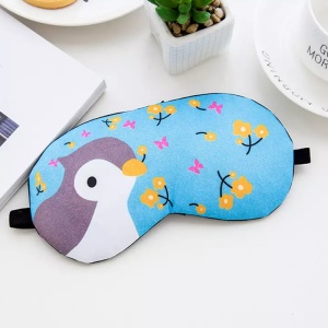Masca de dormit, animata, pinguin, albastra, marime standard, unisex - Img 2