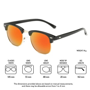 Ochelari de soare pentru barbati, model elegant masculin, tematica fashion hot summer, marime universala, portocalii - Img 3
