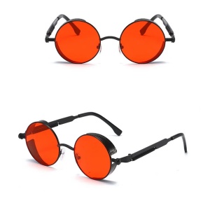 Ochelari de soare pentru barbati, model unic si cool, tematica steampunk, marime universala, rosii - Img 3