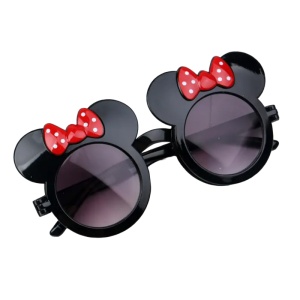 Ochelari de soare pentru copii, model fashion care se deschide open window pentru fetite, marime universala, negri - Img 2