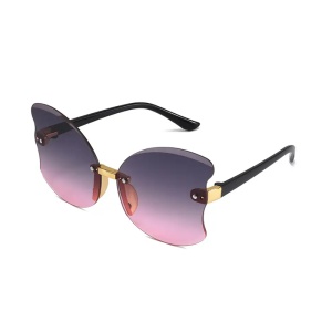 Ochelari de soare pentru copii, model pentru fetite fluturas, gradient, marime universala, mov