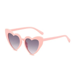 Ochelari de soare pentru copii, model pentru fetite inimioara cute, marime universala, roz inchis