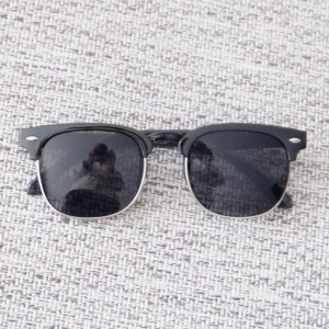 Ochelari de soare pentru copii, unisex, model casual elegant, tematica fashion summer, marime universala, negri - Img 2