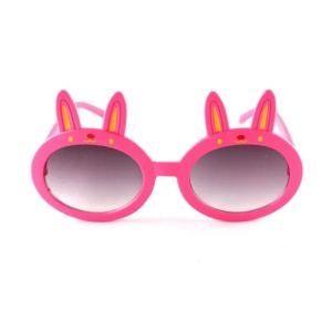 Ochelari de soare pentru copii, unisex, model iepuras, marime universala, roz