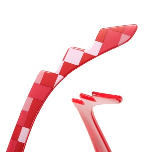 Ochelari de soare pentru copii, unisex, model pixelat, tematica cool gamer, marime universala, rosii - Img 4