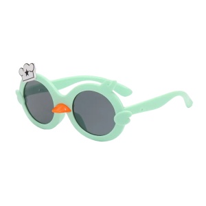 Ochelari de soare pentru copii, unisex, model ratusca nazdravana, accesorii decorative, marime universala, verzi