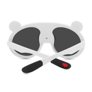 Ochelari de soare pentru copii, unisex, model ursulet panda jucaus, marime universala, albi - Img 3