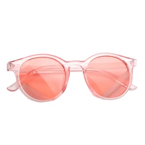 Ochelari de soare pentru copii, unisex, model vintage, rame fashion, M2, marime universala, roz