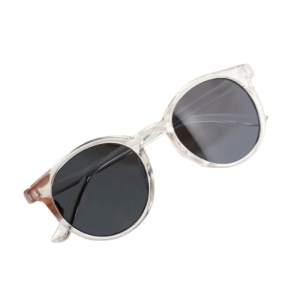 Ochelari de soare pentru copii, unisex, model vintage, rame fashion, M2, marime universala, transparenti - Img 2