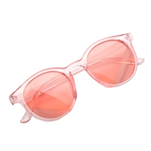 Ochelari de soare pentru copii, unisex, model vintage, rame fashion, M2, marime universala, roz - Img 3