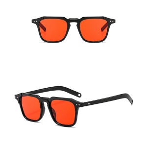 Ochelari de soare unisex, model casual, tematica summer view, marime universala, rosii - Img 3