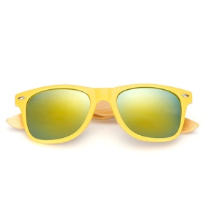 Ochelari de soare unisex, model clasic, vintage, tematica fashion men, marime universala, galbeni - Img 4