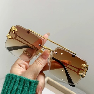 Ochelari de soare unisex, model elegant cu personalitate, tematica glamour life style, marime universala, maro