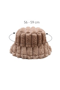 Palarie dama, model reglabil la interior, tematica cozy winter, marime universala, maro - Img 4