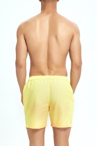 Pantaloni scurti de baie tip sort, barbati, galben, cameleon, uscare rapida - Img 2