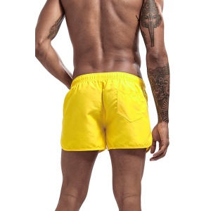 Pantaloni scurti tip boxeri, barbati, model summer sport, galben - Img 2