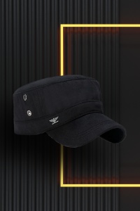 Sapca barbati, model army cu cozorc curbat, strangere reglabila la spate, tematica eagle wings, marime universala, neagra - Img 3