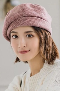 Sapca dama, tip bereta, model romantic, tematica fancy style, marime universala, roz - Img 2