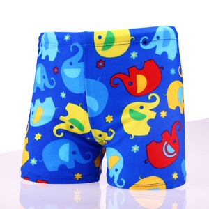 Set pantaloni de baie pentru baieti cu casca asortata, tematica lumea acvatica, model familie fericita de elti, multicolor - Img 2