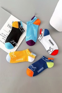 Sosete barbati, set 5 perechi, model sport, culori vibrante, tematica fight and win, marimea 39 – 44, multicolor - Img 3