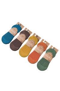 Sosete dama, set 5 perechi, model comod, delicat si colorat, tematica stay cozy, non – slip, marime 38 – 42, mix culori