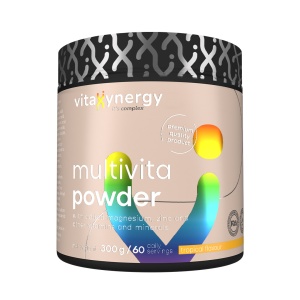 VITAXYNERGY MULTIVITA POWDER TROPICAL 300g – Formula avansata pentru energie si vitalitate, Aprobat de Ministerul Sanatatii, Certificat FDA, GMP, Halal