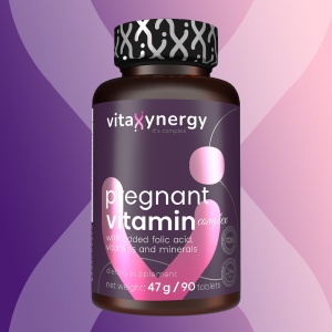 VITAXYNERGY PREGNANT VITAMIN COMPLEX 90 tablete – Suport esential pentru o sarcina sanatoasa si echilibrata, Aprobat de Ministerul Sanatatii, Certificat FDA, GMP, Halal - Img 3