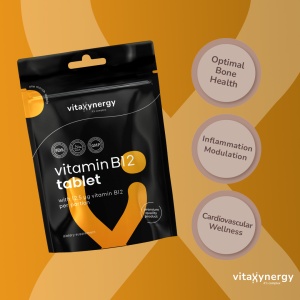 VITAXYNERGY VITAMIN B12 TABLET - 30 Tablete Supliment Nutritiv pentru Sistemul Nervos si Energie, Ambalaj Eco-Friendly, Aprobat de Ministerul Sanatatii, Certificat FDA, GMP, Halal - Img 4
