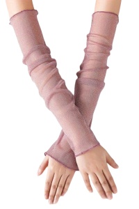 Acoperitori pentru maini tip manusi, model semitransparent si delicat, fara degete si fara prindere, tematica cute and soft, marime universala, mov