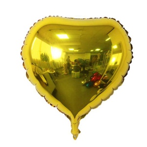 Balon iubire, decor inima, 45 cm, auriu