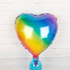 Balon iubire, decor inima, 45 cm, multicolor - Img 4