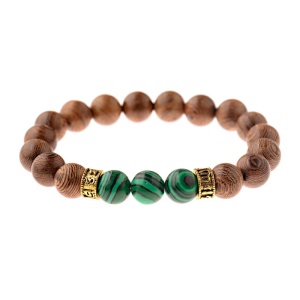 Bratara, model fashion, accesorii roca naturala, unisex, verde,