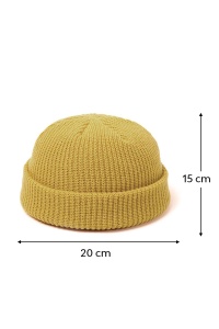 Caciula barbati, model minimalist, confortabil si comod, tematica cool beanie style, marime universala, galbena - Img 3
