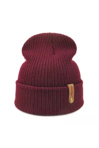 Caciula de iarna, marime universala, unisex, rosu inchis