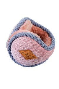 Casti de protectie impotriva frigului si a vantului pentru barbati, moi si calduroase, model soft and fluffy care se poarta pe spatele capului, pliabile, marime universala, roz