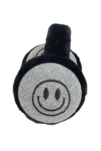 Casti de protectie impotriva frigului si a vantului pentru barbati, model pliabil cool, moale si calduros, tematica happy winter smile, marime universala, negre