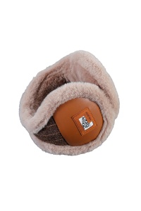 Casti de protectie impotriva frigului si a vantului pentru barbati, model care se poarta pe spatele capului, pliabile, tematica bear town, marime universala, maro