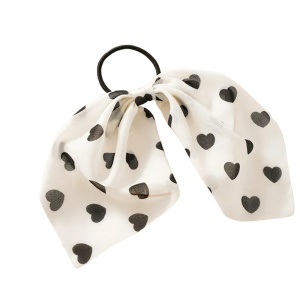 Elastic de par, accesorizat cu funda model romantic love, imprimeu cu inimioare verzi - Img 4