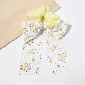 Elastic de par, model spring of life, imprimeu floral, galben - Img 2
