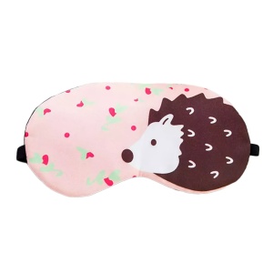 Masca de dormit, animata, arici prietenos, roz, marime standard, unisex - Img 3