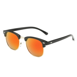 Ochelari de soare pentru barbati, model elegant masculin, tematica fashion hot summer, marime universala, portocalii