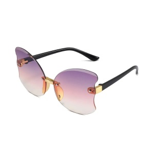 Ochelari de soare pentru copii, model pentru fetite fluturas, gradient, marime universala, roz