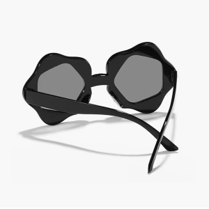 Ochelari de soare pentru copii, unisex, model cu rama cool, tematica perfect summer, marime universala, negri - Img 4