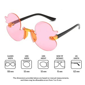 Ochelari de soare pentru copii, unisex, model cu ratuste, tematica Ducky the fancy duck, marime universala, roz - Img 3
