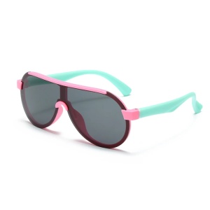 Ochelari de soare pentru copii, unisex, model pilot curajos, tematica summer drive, marime universala, roz