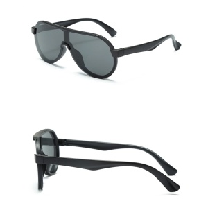 Ochelari de soare pentru copii, unisex, model pilot curajos, tematica summer drive, marime universala, negri - Img 4